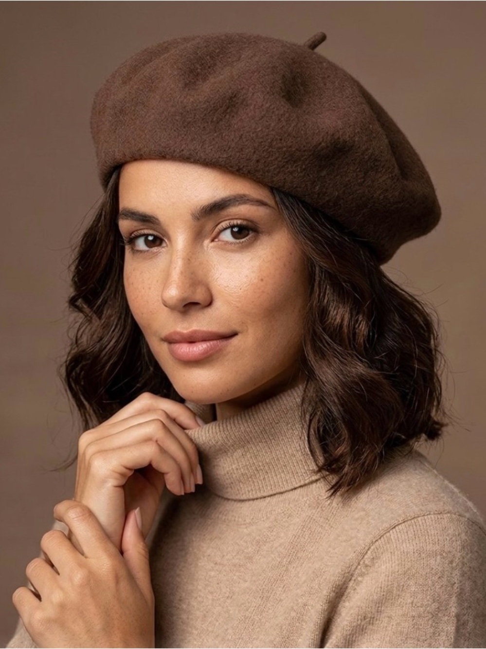 Trendy boutique Brown Wool Beret